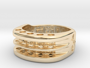 US9 Ring XI: Tritium in 14k Gold Plated Brass