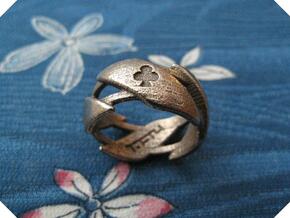 US11 Ring XXXI (Stainless Steel) in Polished Bronzed Silver Steel