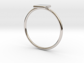 Square Ring in Rhodium Plated Brass