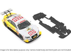 S01-ST2 Chassis for Carrera Audi A5 DTM STD/STD in Black Natural Versatile Plastic