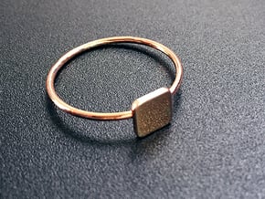 Square Ring in 14k Rose Gold Plated Brass