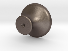KNOB in Polished Bronzed Silver Steel