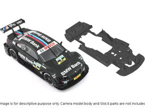  S02-ST2 Chassis for Carrera BMW M3 DTM STD/STD in Black Natural Versatile Plastic