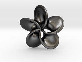 Scherk minimal surface "Rose" in Polished and Bronzed Black Steel