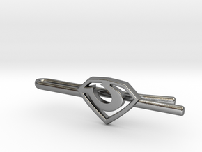 General Zod Tie clip in Polished Silver