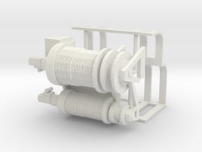 1/50 Oilfield bed type heavy winch in White Natural Versatile Plastic