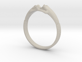 Frogs Ring Size12 in Natural Sandstone