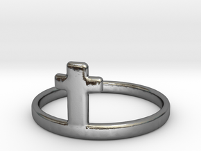 Crossring (approx. size 8) in Polished Silver