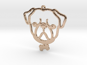 Hugs and Pugs in 14k Rose Gold Plated Brass
