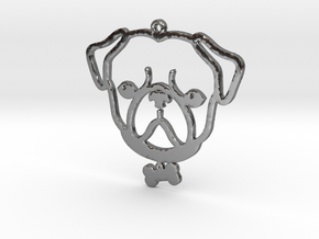 Hugs and Pugs in Fine Detail Polished Silver