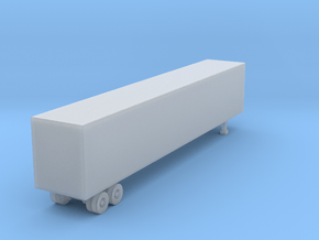 53 Foot Box Trailer - Z scale  in Smooth Fine Detail Plastic