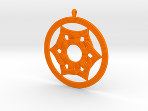 Umayyad Heart Flower Pendant in Orange Processed Versatile Plastic