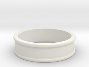 Customizable Ring in White Natural Versatile Plastic