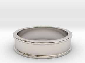 Customizable Ring in Rhodium Plated Brass