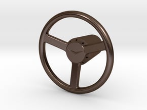 Shooter Rod Knob - v1 Cadillac Steering Wheel in Polished Bronze Steel