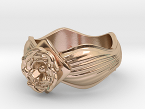 Flower Ring size10 in 14k Rose Gold Plated Brass