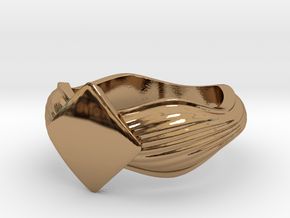 FrstLetter Ring Size12 in Polished Brass