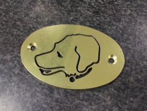 "Molly" Labrador Plate in Natural Sandstone