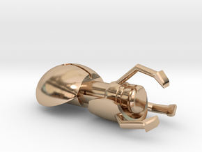 Portal Gun in 14k Rose Gold Plated Brass