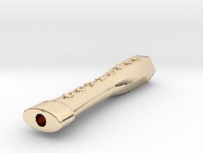 Joint Holder (Fits Cone Papers) Personalized in 14K Yellow Gold