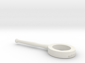 Contrabass Tuba Mouthpiece Rim- 1.28 Inch ID in White Natural Versatile Plastic