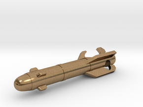Hellfire Missile Keychain in Natural Brass