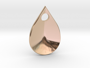 dragon scale droplet in 14k Rose Gold Plated Brass