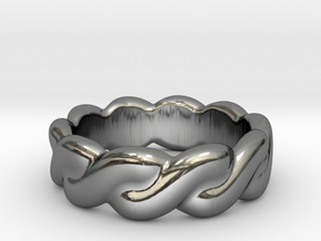 Love Affair 16 - Italian Size 16 in Fine Detail Polished Silver
