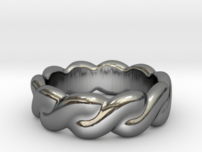 Love Affair 17 - Italian Size 17 in Fine Detail Polished Silver