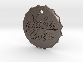 Nuka Cola Cap Pendant in Polished Bronzed Silver Steel