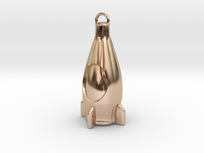 Nuka Cola Bottle keychain from Fallout 4 in 14k Rose Gold Plated Brass