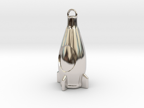 Nuka Cola Bottle keychain from Fallout 4 in Rhodium Plated Brass
