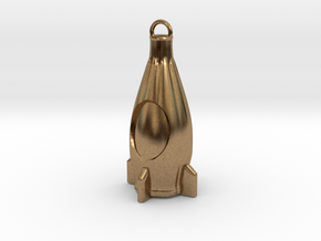 Nuka Cola Bottle keychain from Fallout 4 in Natural Brass