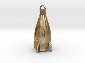 Nuka Cola Bottle keychain from Fallout 4 in Polished Gold Steel