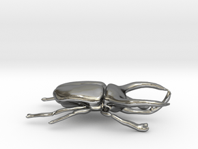 Atlas Beetle figurine/brooch in Fine Detail Polished Silver