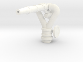 1/87  Deluge gun for tender of Super Pumper System in White Processed Versatile Plastic