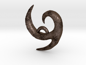 Kokiri Pendant  in Polished Bronze Steel