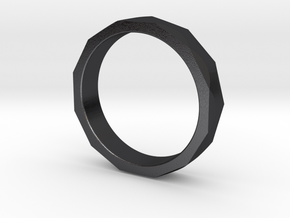 Engineers Ring - US Size 6.5 in Polished and Bronzed Black Steel