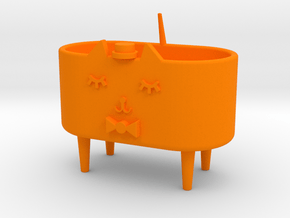Cat Bowl in Orange Processed Versatile Plastic