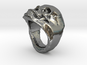 The real Skull Ring (size 9) in Fine Detail Polished Silver