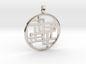 SIXTH DIMENSION CUBED in Rhodium Plated Brass