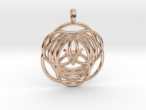 MYSTICAL LOTUS in 14k Rose Gold Plated Brass