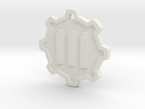 Vault 111 Pendant in White Natural Versatile Plastic