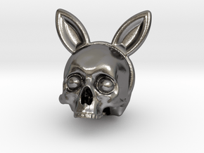 Bunnyears Skull - Halloween in Polished Nickel Steel