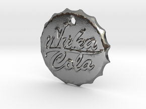 Nuka Cola Cap Pendant in Polished Silver