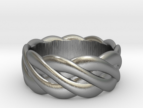 Braided celtic ring - t 19 in Natural Silver