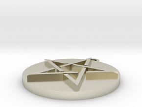 Pentagram Pendant in 14k White Gold