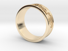 Decorative Ring 2 in 14k Gold Plated Brass