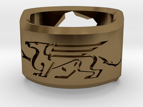 Gryphon Ring in Polished Bronze