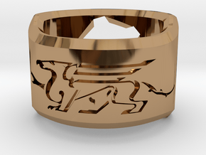 Gryphon Ring in Polished Brass